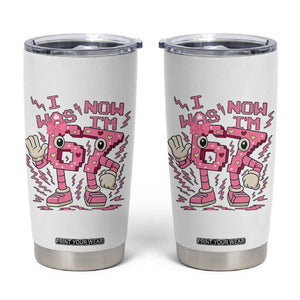 Seven Years Old Birthday Girl Tumbler Cup I Was 6 Now I Am 7 TS12 White Print Your Wear