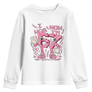 Seven Years Old Birthday Girl Youth Sweatshirt I Was 6 Now I Am 7 TS12 White Print Your Wear