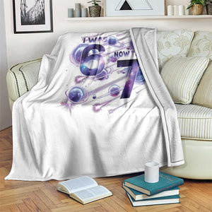 Funny Galaxy Space Birthday Throw Blanket I Was Six Now I Am Seven TS12 Print Your Wear