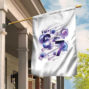 Funny Galaxy Space Birthday Garden Flag I Was Six Now I Am Seven TS12 Print Your Wear