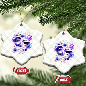 Funny Galaxy Space Birthday Ceramic Ornament I Was Six Now I Am Seven TS12 Print Your Wear