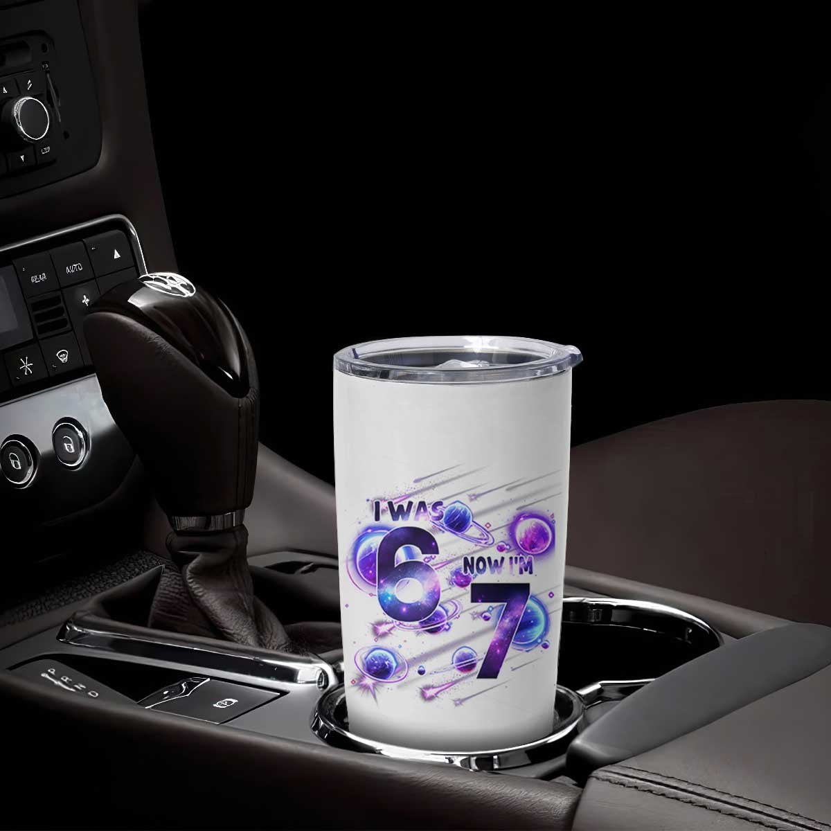 Funny Galaxy Space Birthday Tumbler Cup I Was Six Now I Am Seven TS12 Print Your Wear
