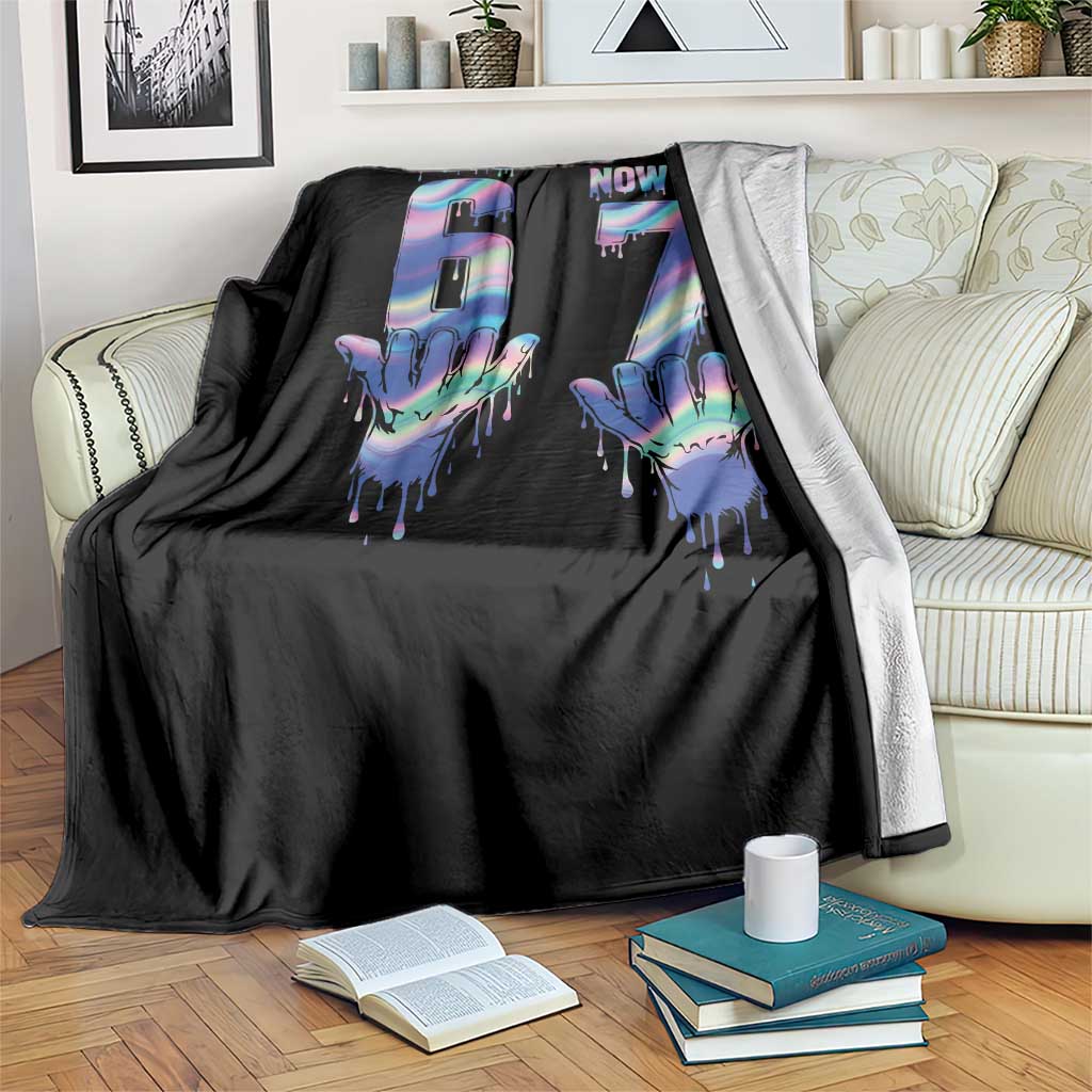 Funny I Was 6 Now I Am 7 Throw Blanket Iridescent Effect Printed Kids Birthday TS12 Print Your Wear