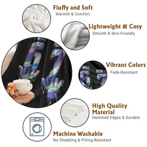 Funny I Was 6 Now I Am 7 Throw Blanket Iridescent Effect Printed Kids Birthday TS12 Print Your Wear