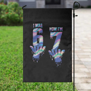 Funny I Was 6 Now I Am 7 Garden Flag Iridescent Effect Printed Kids Birthday TS12 Print Your Wear