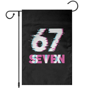 Glitch Optical Illusion Six Seven Meme Garden Flag Gen Alpha Slang Gift TS12 Black Print Your Wear