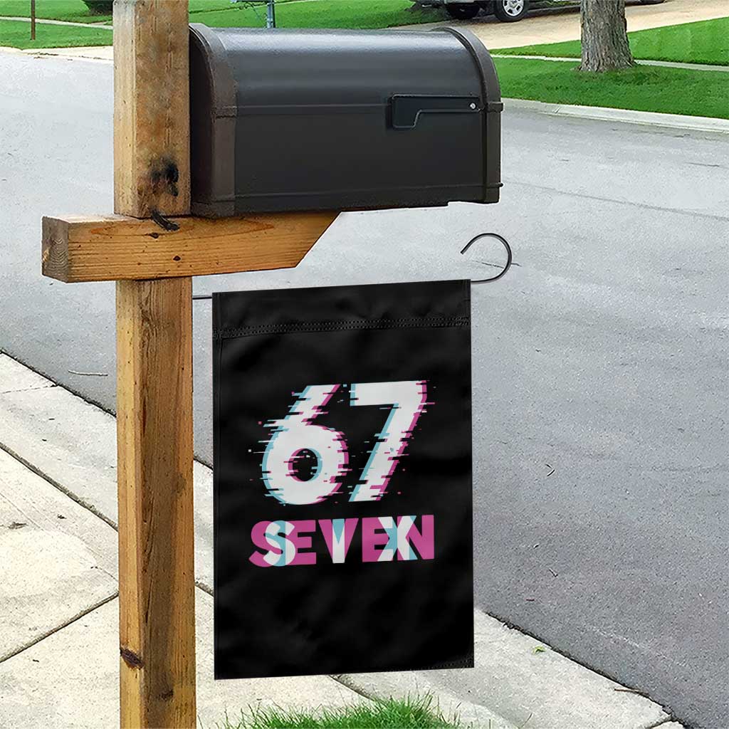 Glitch Optical Illusion Six Seven Meme Garden Flag Gen Alpha Slang Gift TS12 Print Your Wear
