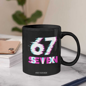 Glitch Optical Illusion Six Seven Meme Coffee Mug Gen Alpha Slang Gift TS12 Print Your Wear