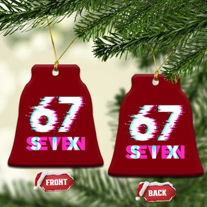 Glitch Optical Illusion Six Seven Meme Ceramic Ornament Gen Alpha Slang Gift TS12 Print Your Wear