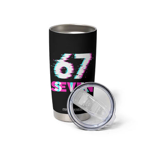 Glitch Optical Illusion Six Seven Meme Tumbler Cup Gen Alpha Slang Gift TS12 Print Your Wear