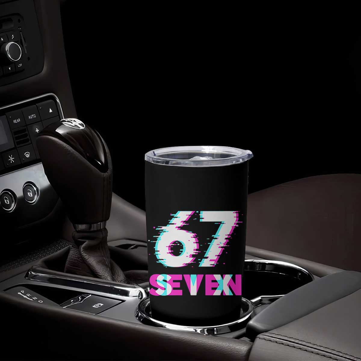 Glitch Optical Illusion Six Seven Meme Tumbler Cup Gen Alpha Slang Gift TS12 Print Your Wear