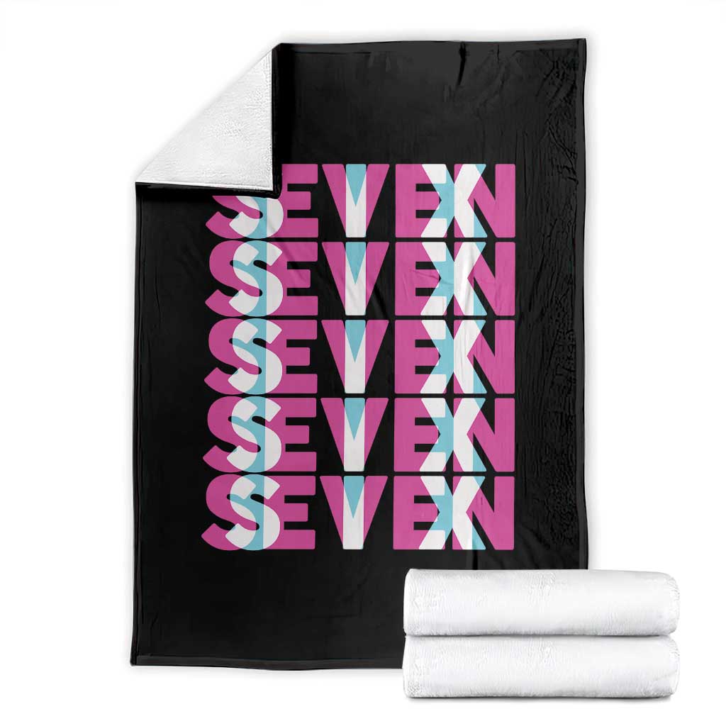 Six Seven Glitch Optical Illusion Meme Throw Blanket Funny Gen Z Alpha Gift TS12 Black Print Your Wear