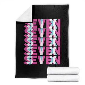 Six Seven Glitch Optical Illusion Meme Throw Blanket Funny Gen Z Alpha Gift TS12 Black Print Your Wear