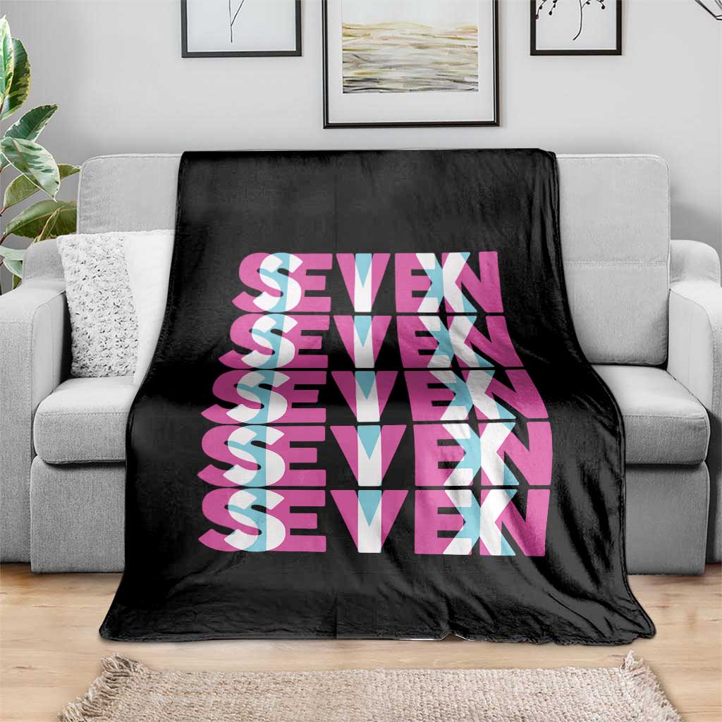 Six Seven Glitch Optical Illusion Meme Throw Blanket Funny Gen Z Alpha Gift TS12 Print Your Wear