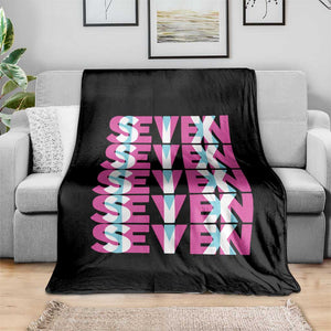 Six Seven Glitch Optical Illusion Meme Throw Blanket Funny Gen Z Alpha Gift TS12 Print Your Wear