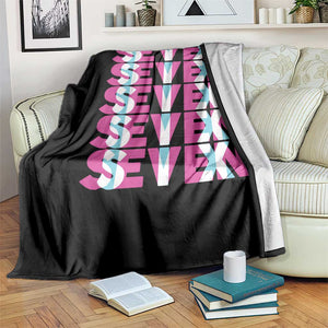 Six Seven Glitch Optical Illusion Meme Throw Blanket Funny Gen Z Alpha Gift TS12 Print Your Wear