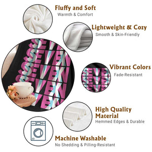 Six Seven Glitch Optical Illusion Meme Throw Blanket Funny Gen Z Alpha Gift TS12 Print Your Wear