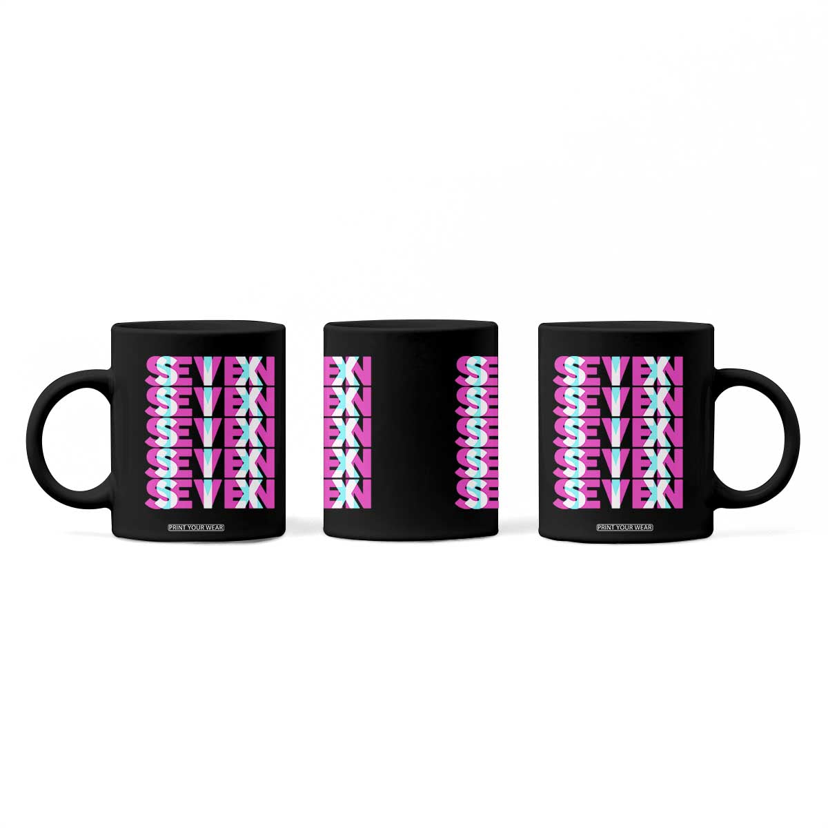 Six Seven Glitch Optical Illusion Meme Coffee Mug Funny Gen Z Alpha Gift TS12 Print Your Wear