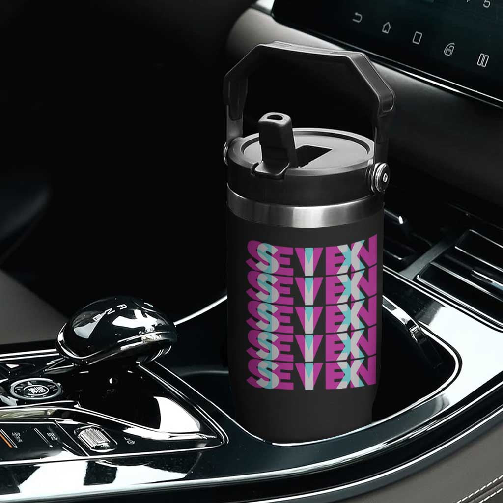 Six Seven Glitch Optical Illusion Meme Flip Straw Tumbler Funny Gen Z Alpha Gift TS12 Print Your Wear