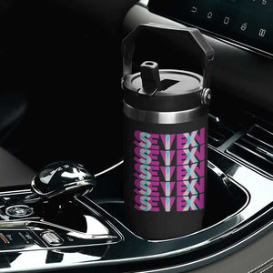 Six Seven Glitch Optical Illusion Meme Flip Straw Tumbler Funny Gen Z Alpha Gift TS12 Print Your Wear
