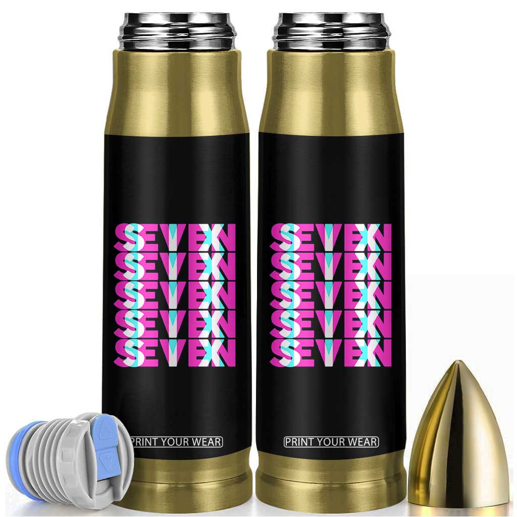 Six Seven Glitch Optical Illusion Meme Bullet Tumbler Funny Gen Z Alpha Gift TS12 Black Print Your Wear