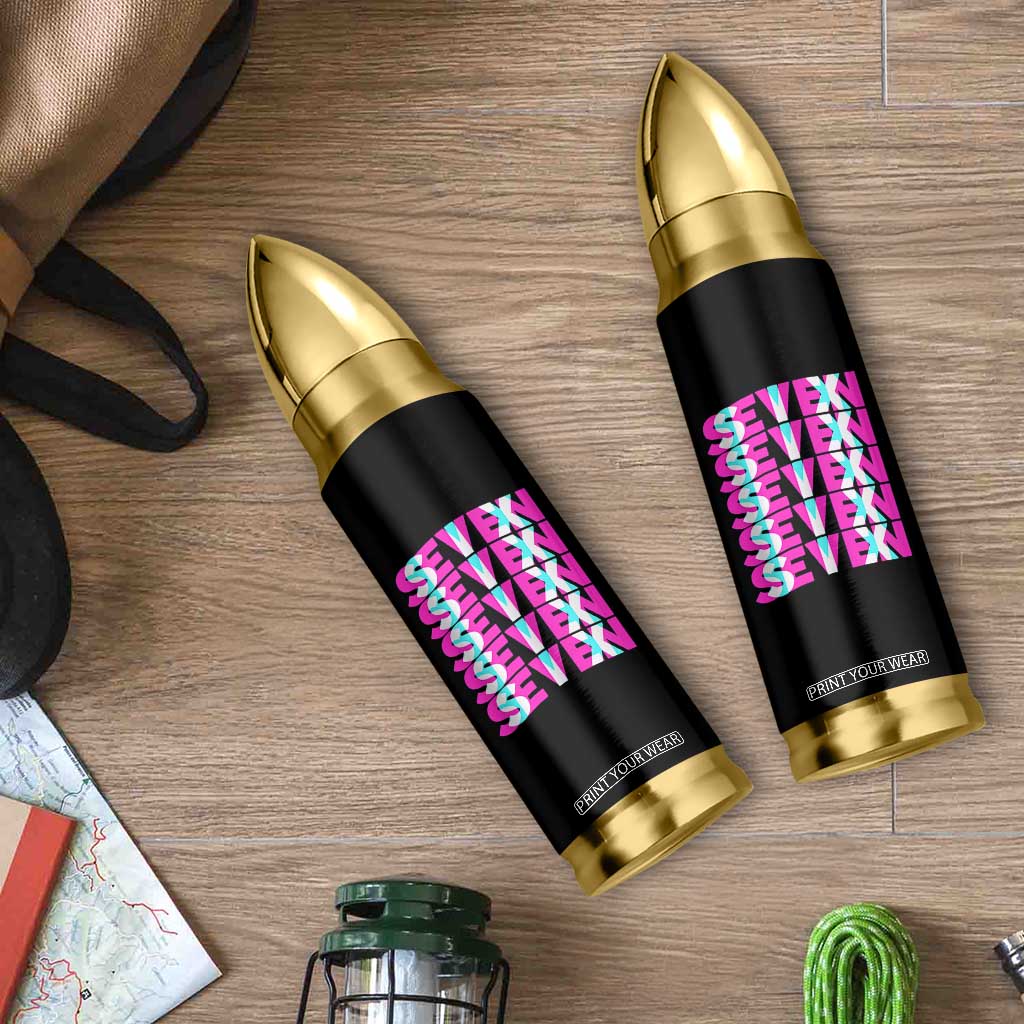 Six Seven Glitch Optical Illusion Meme Bullet Tumbler Funny Gen Z Alpha Gift TS12 Print Your Wear