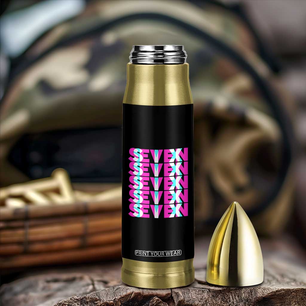 Six Seven Glitch Optical Illusion Meme Bullet Tumbler Funny Gen Z Alpha Gift TS12 Print Your Wear