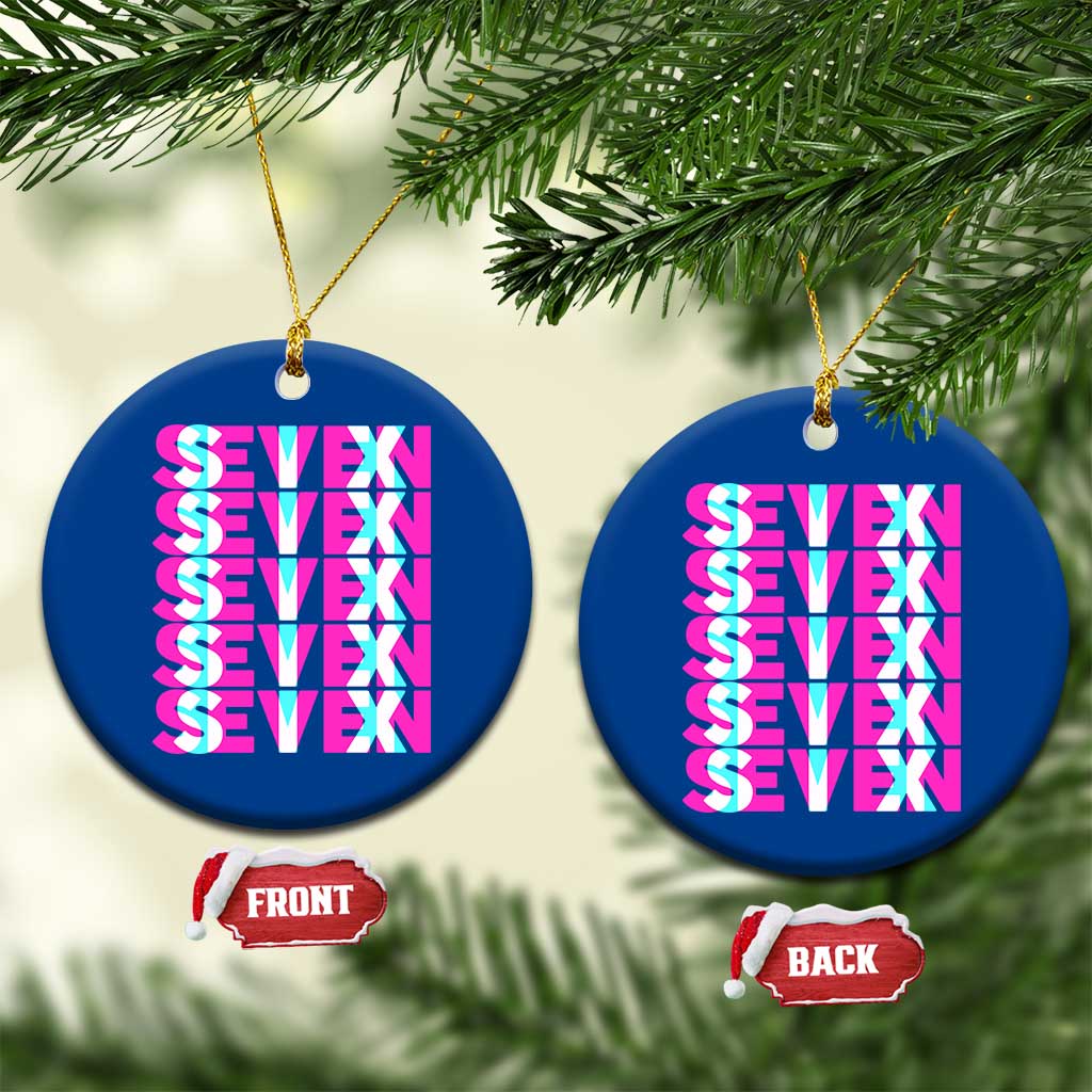 Six Seven Glitch Optical Illusion Meme Ceramic Ornament Funny Gen Z Alpha Gift TS12 1pc Blue Print Your Wear