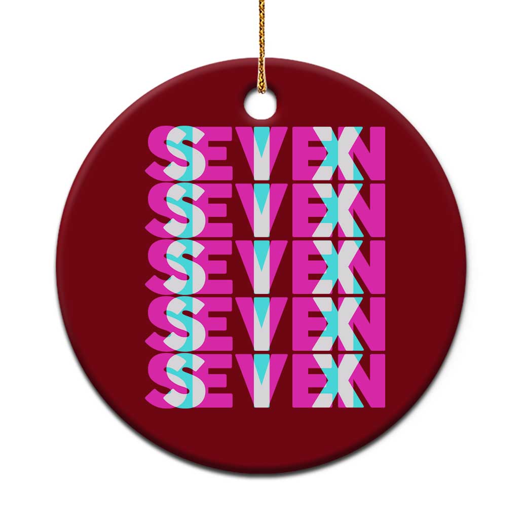 Six Seven Glitch Optical Illusion Meme Ceramic Ornament Funny Gen Z Alpha Gift TS12 1pc Red Print Your Wear