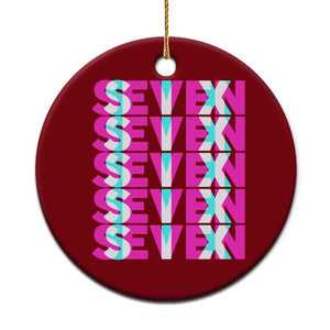 Six Seven Glitch Optical Illusion Meme Ceramic Ornament Funny Gen Z Alpha Gift TS12 1pc Red Print Your Wear