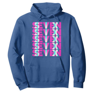 Six Seven Glitch Optical Illusion Meme Hoodie Funny Gen Z Alpha Gift TS12 Royal Blue Print Your Wear