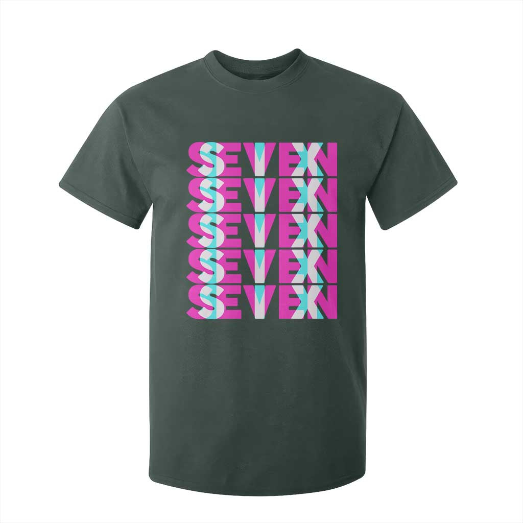 Six Seven Glitch Optical Illusion Meme T Shirt For Kid Funny Gen Z Alpha Gift TS12 Dark Forest Green Print Your Wear