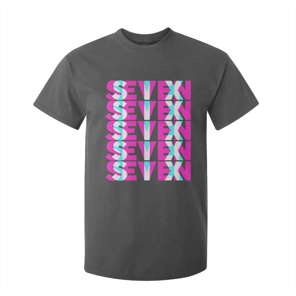 Six Seven Glitch Optical Illusion Meme T Shirt For Kid Funny Gen Z Alpha Gift TS12 Dark Heather Print Your Wear