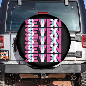 Six Seven Glitch Optical Illusion Meme Spare Tire Cover Funny Gen Z Alpha Gift TS12 No hole Black Print Your Wear