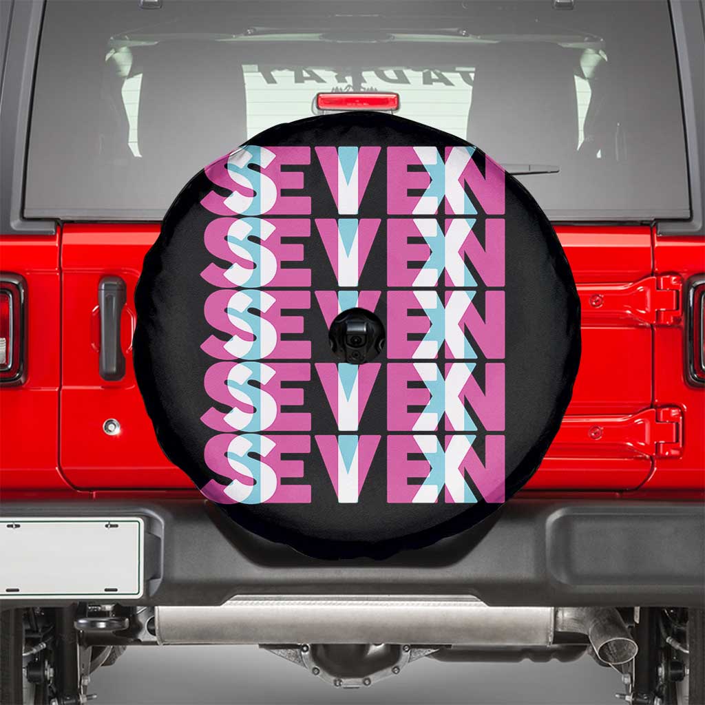 Six Seven Glitch Optical Illusion Meme Spare Tire Cover Funny Gen Z Alpha Gift TS12 Black Print Your Wear