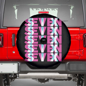 Six Seven Glitch Optical Illusion Meme Spare Tire Cover Funny Gen Z Alpha Gift TS12 Black Print Your Wear
