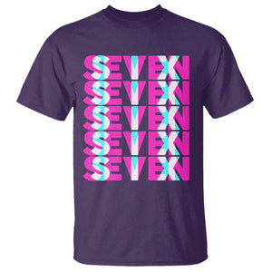 Six Seven Glitch Optical Illusion Meme T Shirt Funny Gen Z Alpha Gift TS12 Purple Print Your Wear