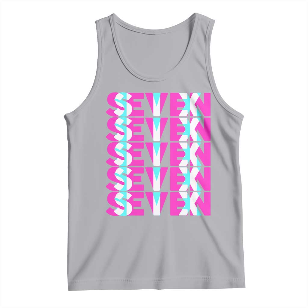 Six Seven Glitch Optical Illusion Meme Tank Top Funny Gen Z Alpha Gift TS12 Athletic Heather Print Your Wear