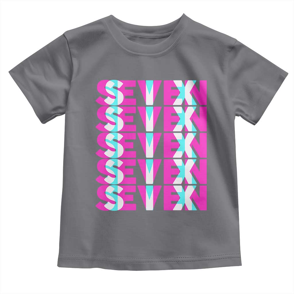 Six Seven Glitch Optical Illusion Meme Toddler T Shirt Funny Gen Z Alpha Gift TS12 Charcoal Print Your Wear