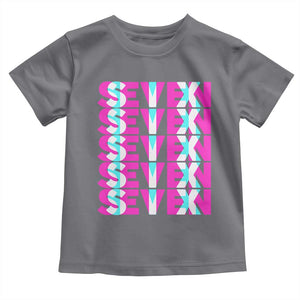 Six Seven Glitch Optical Illusion Meme Toddler T Shirt Funny Gen Z Alpha Gift TS12 Charcoal Print Your Wear
