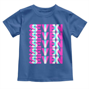Six Seven Glitch Optical Illusion Meme Toddler T Shirt Funny Gen Z Alpha Gift TS12 Royal Blue Print Your Wear