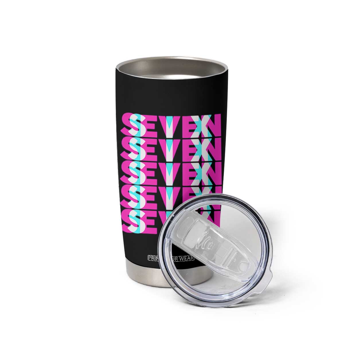 Six Seven Glitch Optical Illusion Meme Tumbler Cup Funny Gen Z Alpha Gift TS12 Print Your Wear