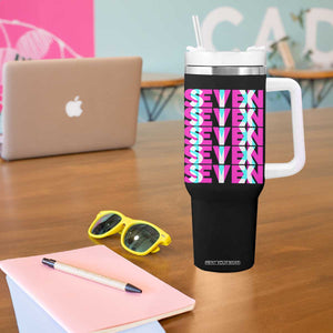 Six Seven Glitch Optical Illusion Meme Tumbler With Handle Funny Gen Z Alpha Gift TS12 Print Your Wear