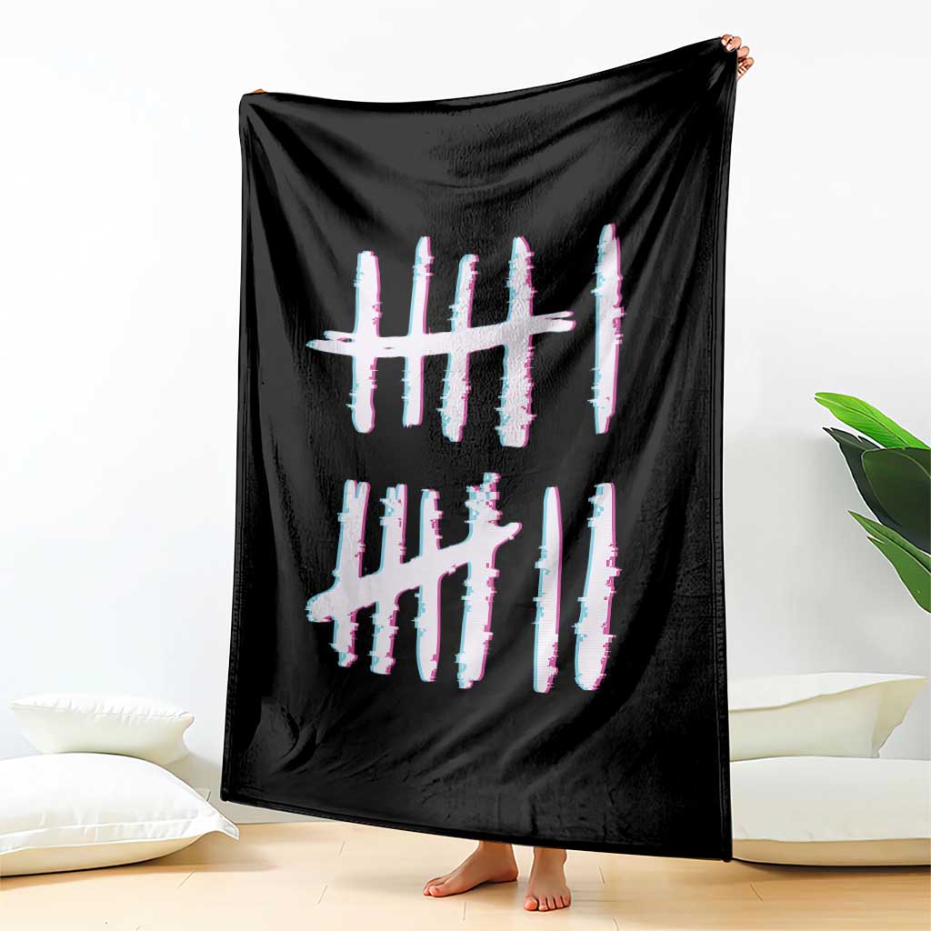 Tally Marks Six Seven Meme Throw Blanket Glitch Optical Illusion TS12 Print Your Wear