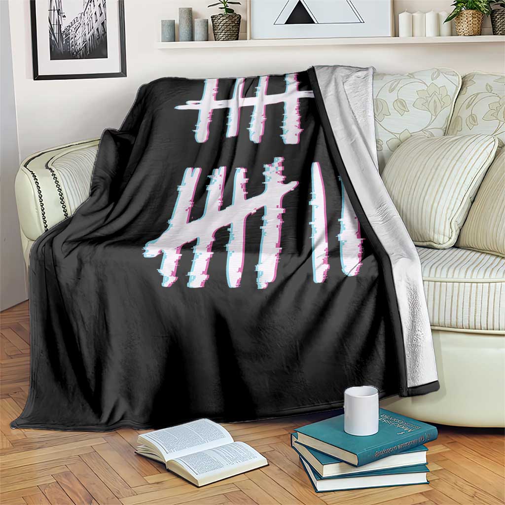 Tally Marks Six Seven Meme Throw Blanket Glitch Optical Illusion TS12 Print Your Wear
