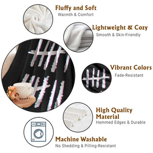 Tally Marks Six Seven Meme Throw Blanket Glitch Optical Illusion TS12 Print Your Wear