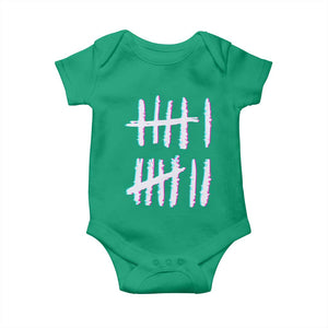 Tally Marks Six Seven Meme Baby Onesie Glitch Optical Illusion TS12 Irish Green Print Your Wear