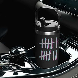 Tally Marks Six Seven Meme Flip Straw Tumbler Glitch Optical Illusion TS12 Print Your Wear