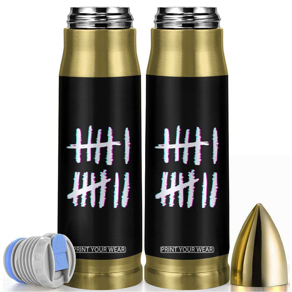 Tally Marks Six Seven Meme Bullet Tumbler Glitch Optical Illusion TS12 Black Print Your Wear