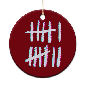 Tally Marks Six Seven Meme Ceramic Ornament Glitch Optical Illusion TS12 1pc Red Print Your Wear